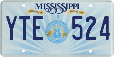 MS license plate YTE524