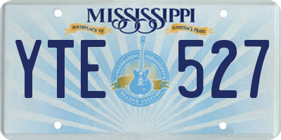 MS license plate YTE527