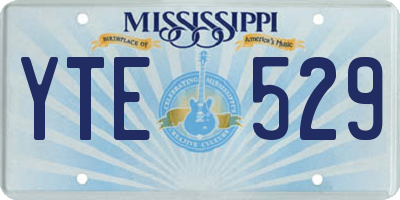 MS license plate YTE529
