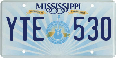 MS license plate YTE530