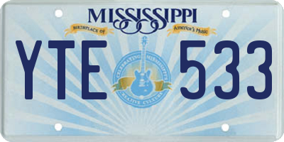 MS license plate YTE533