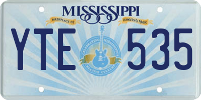 MS license plate YTE535