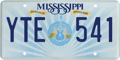 MS license plate YTE541