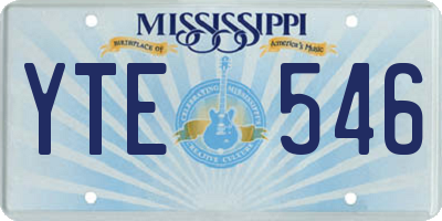 MS license plate YTE546