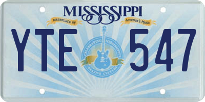 MS license plate YTE547