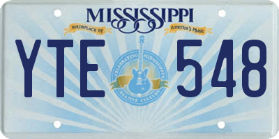 MS license plate YTE548
