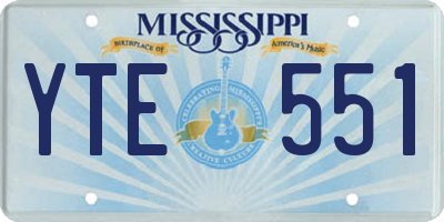 MS license plate YTE551