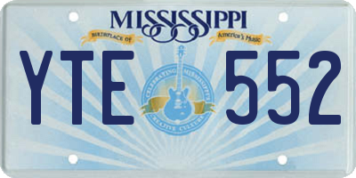 MS license plate YTE552