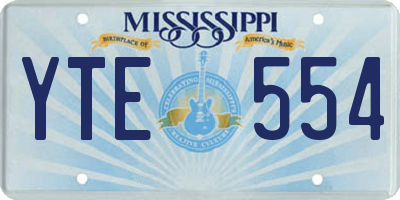 MS license plate YTE554