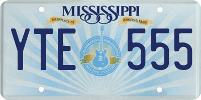 MS license plate YTE555