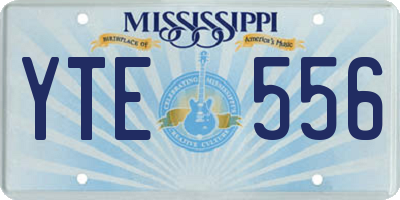MS license plate YTE556