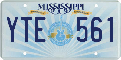 MS license plate YTE561