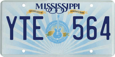MS license plate YTE564