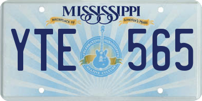 MS license plate YTE565