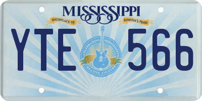 MS license plate YTE566