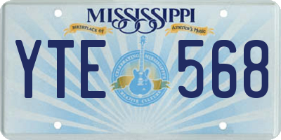 MS license plate YTE568