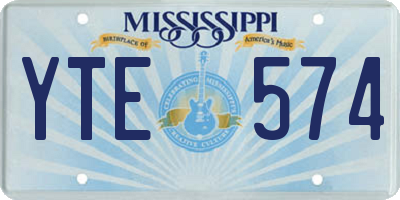 MS license plate YTE574