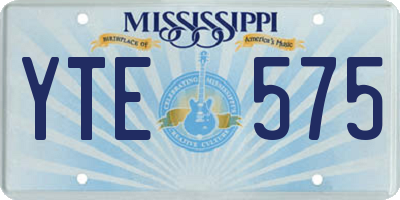 MS license plate YTE575