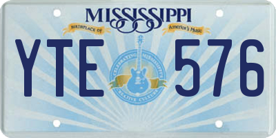 MS license plate YTE576