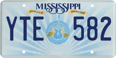 MS license plate YTE582