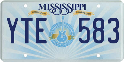 MS license plate YTE583