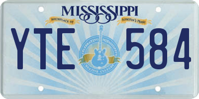MS license plate YTE584