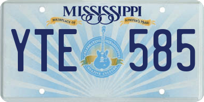 MS license plate YTE585