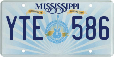 MS license plate YTE586