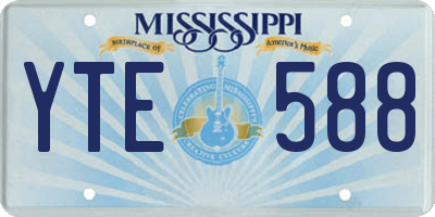 MS license plate YTE588