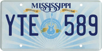 MS license plate YTE589