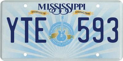 MS license plate YTE593
