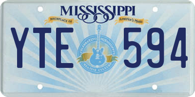 MS license plate YTE594