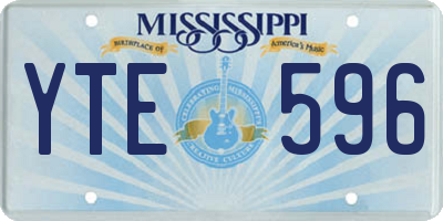 MS license plate YTE596