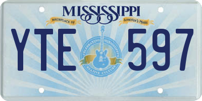 MS license plate YTE597