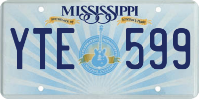 MS license plate YTE599