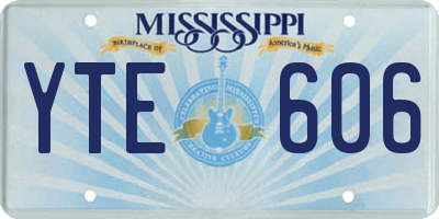 MS license plate YTE606