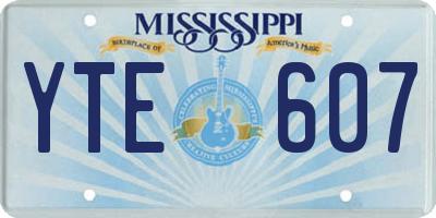 MS license plate YTE607