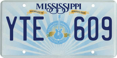 MS license plate YTE609