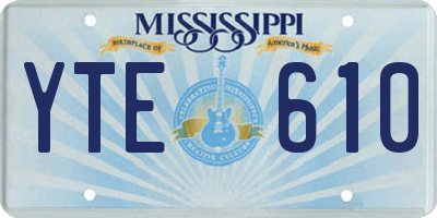 MS license plate YTE610