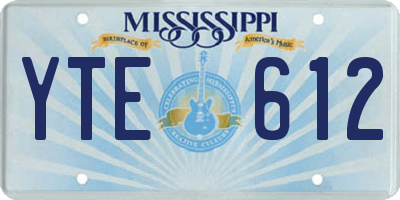 MS license plate YTE612