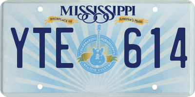 MS license plate YTE614