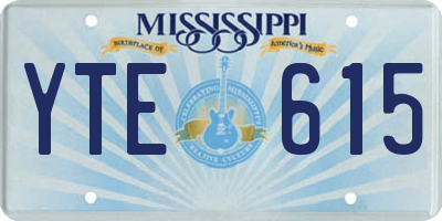 MS license plate YTE615
