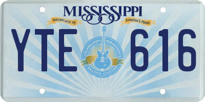 MS license plate YTE616