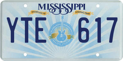 MS license plate YTE617