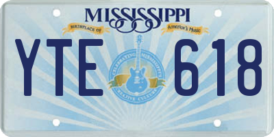 MS license plate YTE618