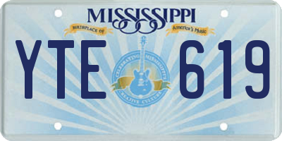 MS license plate YTE619