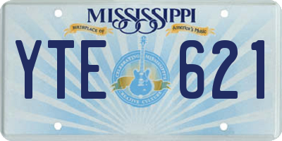 MS license plate YTE621