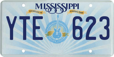 MS license plate YTE623