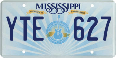 MS license plate YTE627