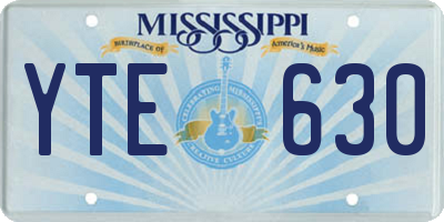 MS license plate YTE630